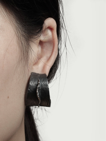 Black Sea Shadow Large Earrings