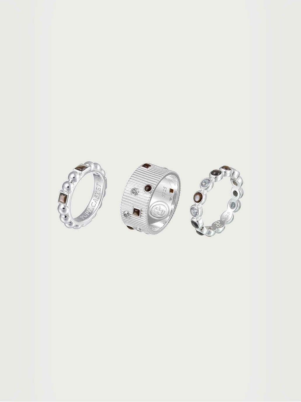 Silver Ripple Thoughts Combination Ring