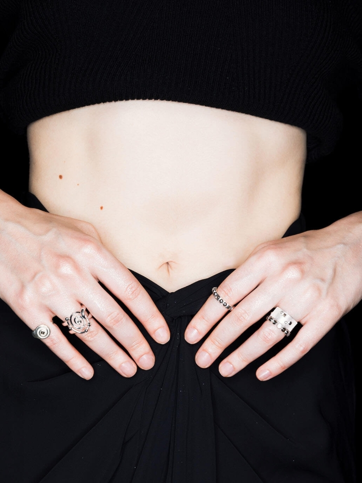 Silver Ripple Thoughts Combination Ring