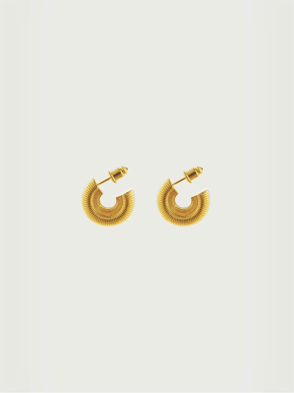 Gold Ripple Earrings