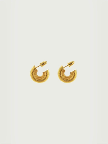 Gold Ripple Earrings