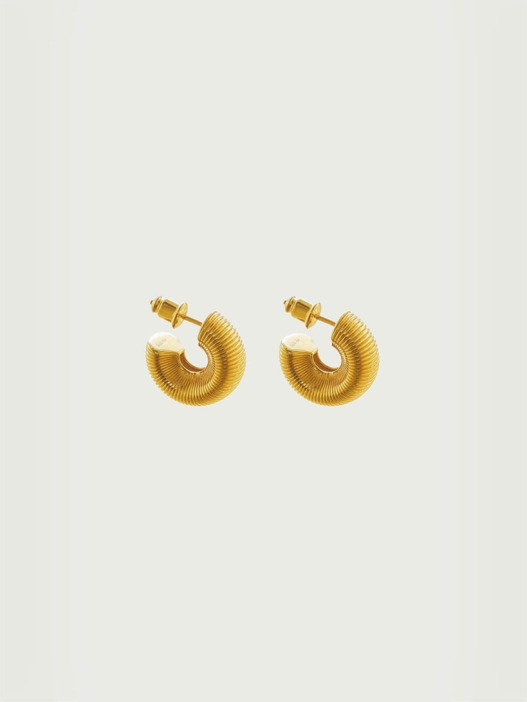 Gold Ripple Earrings