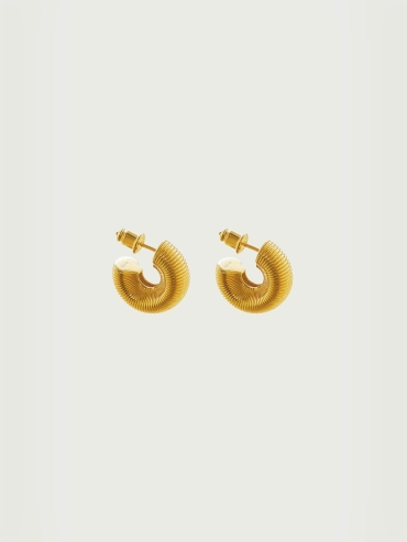 Gold Ripple Earrings