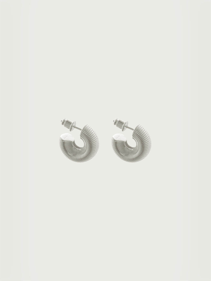 Silver Ripple Earrings