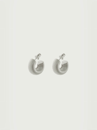 Silver Ripple Earrings
