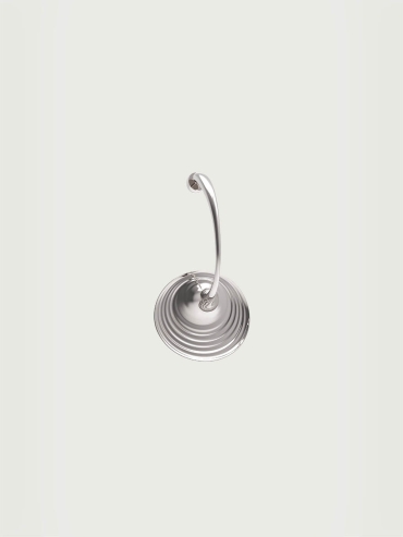 Sliver Large Spring Eye Ripple Earring - Single