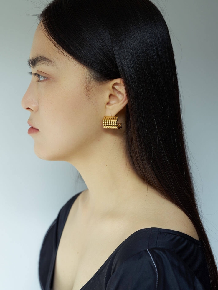 Gold Tie Earrings
