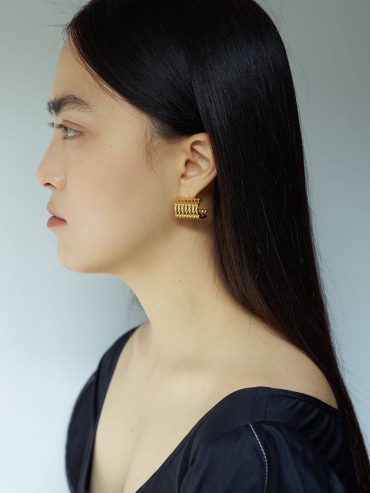 Gold Tie Earrings