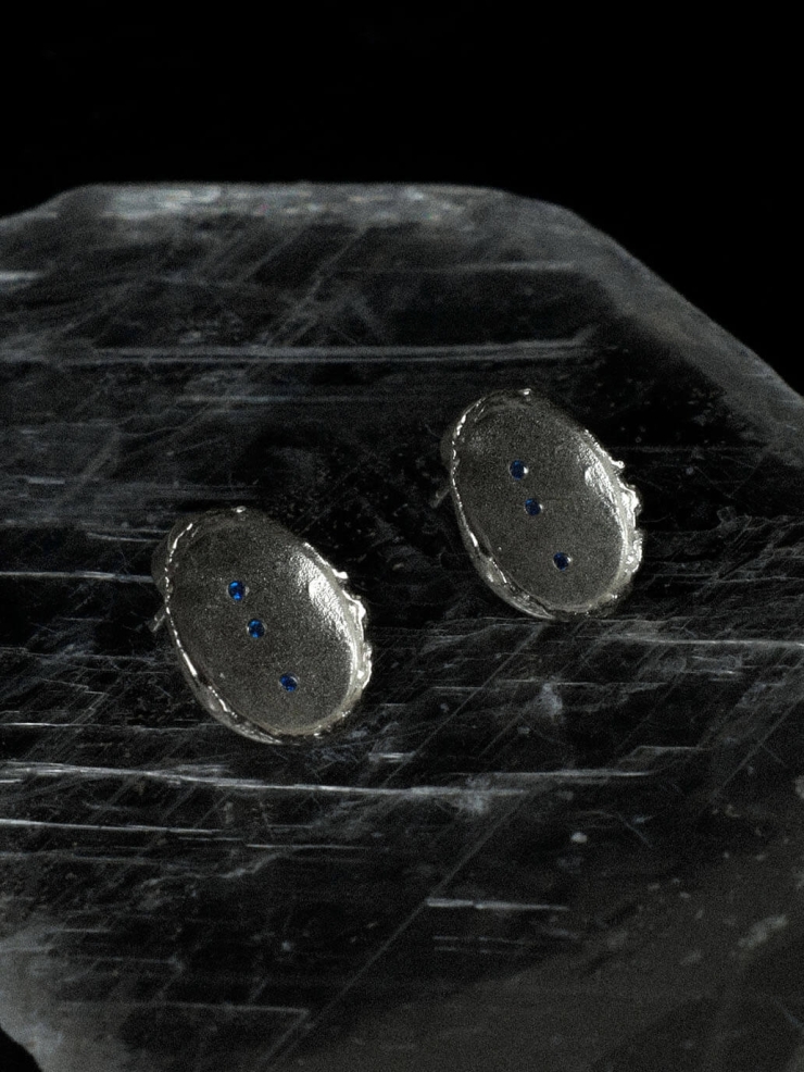 Silver Star Dot Tassel Detachable Earrings