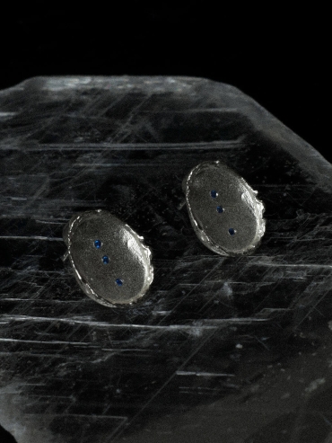 Silver Star Dot Tassel Detachable Earrings