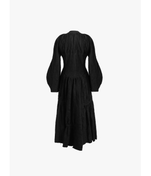 ELYWOOD Black Wide Sleeve Dress
