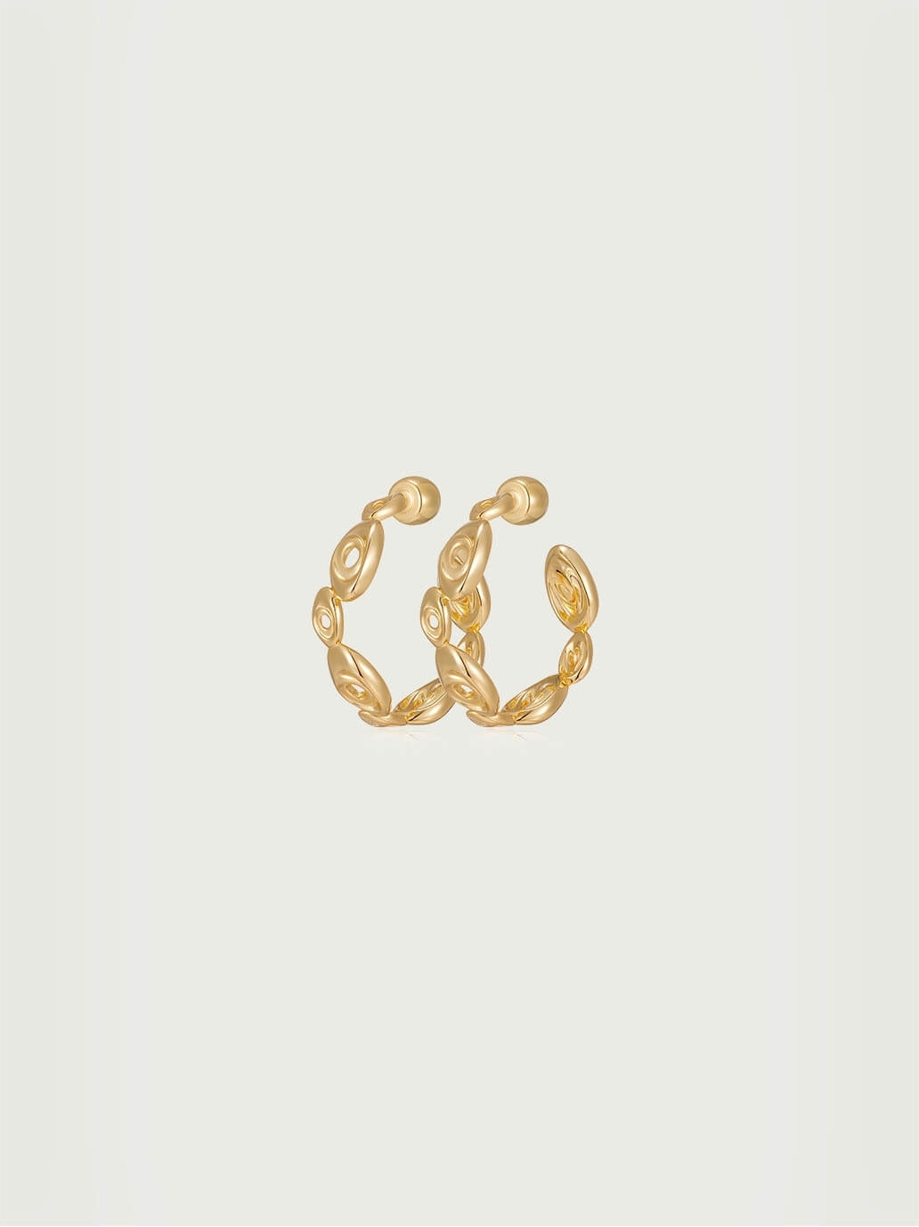 Golden Rock Hoop Earrings