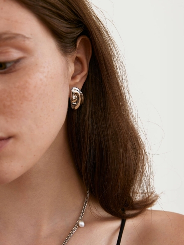 Silver Rotating Rock Studs