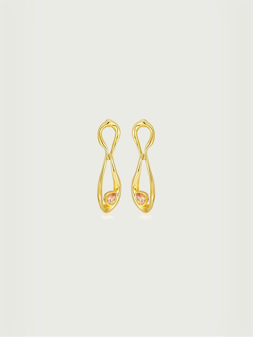 Gold Sparkling Twist Earrings