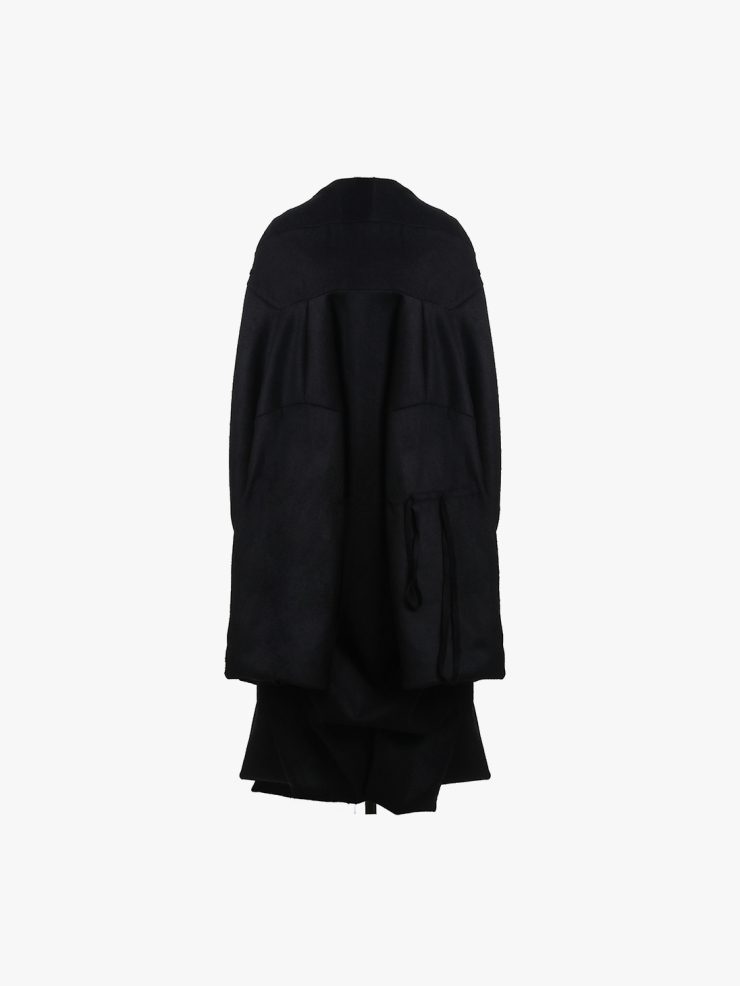 ELYWOOD Black High Slits Coat