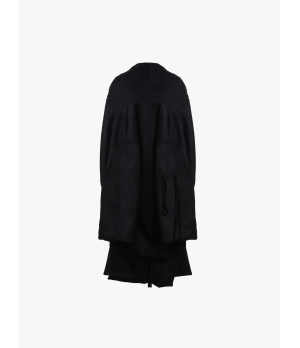 ELYWOOD Black High Slits Coat