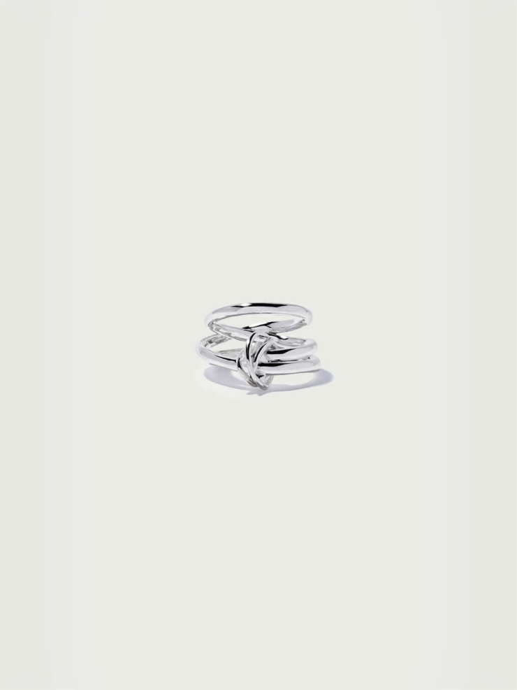 Gordian bold knot ring