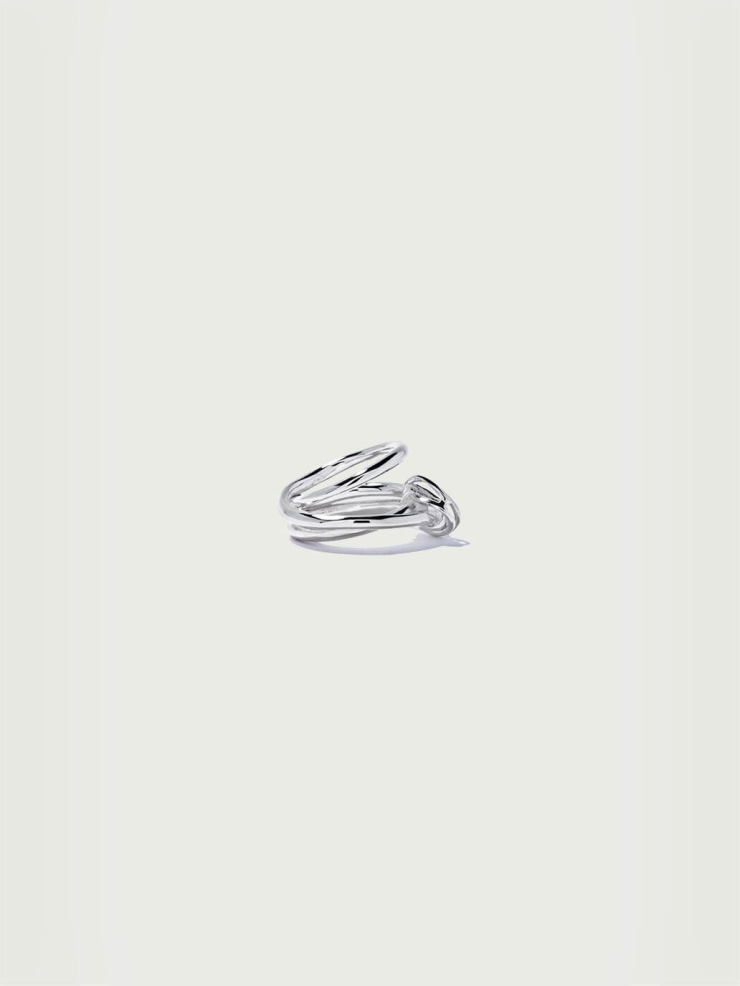 Gordian bold knot ring