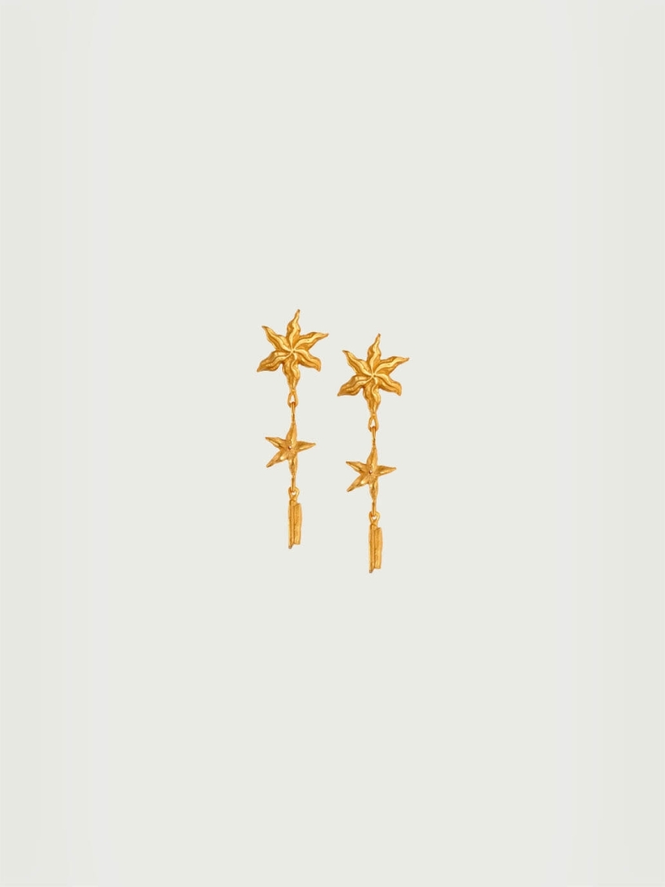 Gold Herbes de la Saint-Jean Earrings