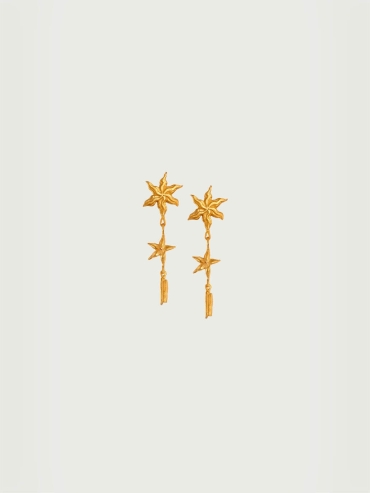 Gold Herbes de la Saint-Jean Earrings