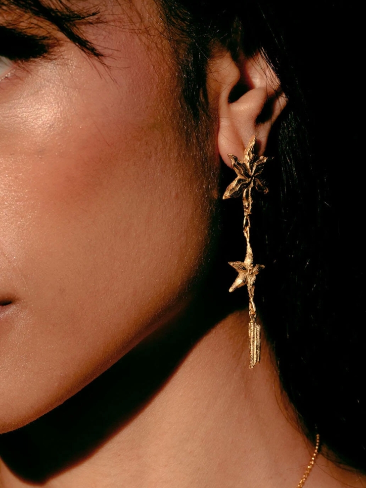 Gold Herbes de la Saint-Jean Earrings