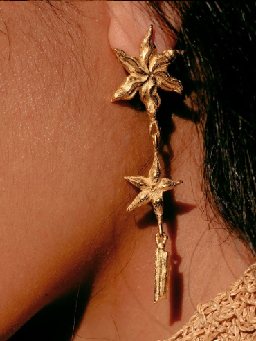 Gold Herbes de la Saint-Jean Earrings