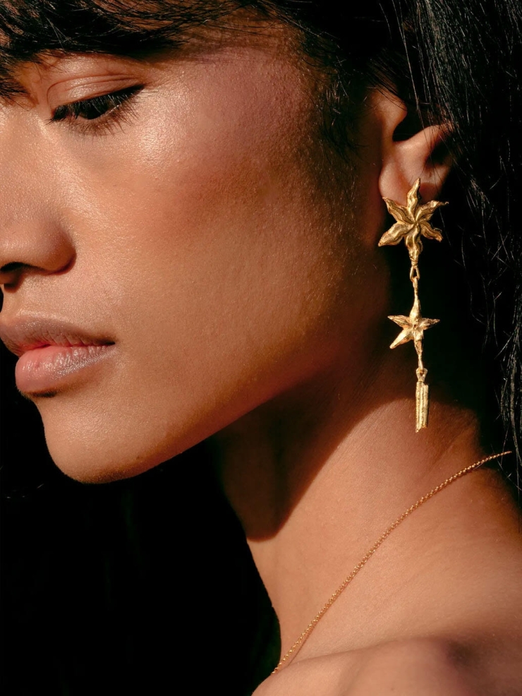 Gold Herbes de la Saint-Jean Earrings