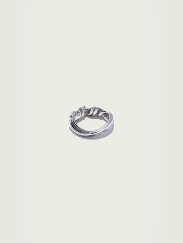 Gordian silver knot ring