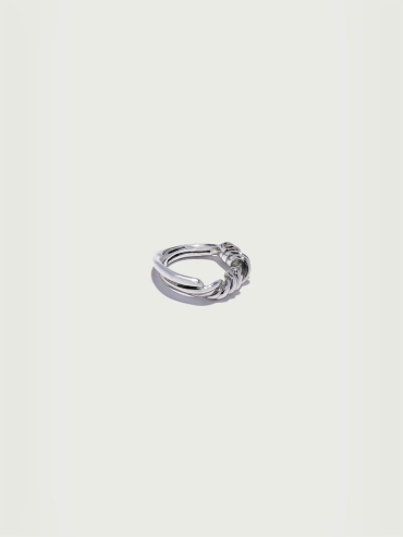 Gordian silver knot ring