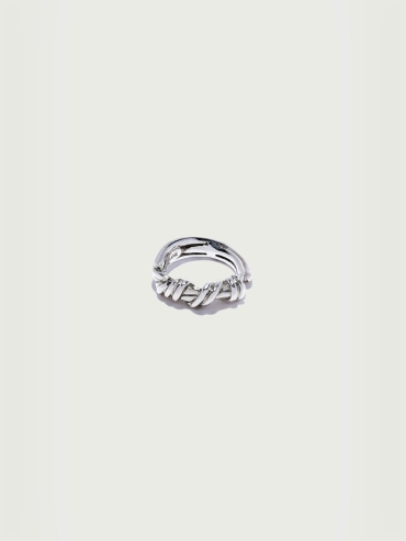 Gordian silver knot ring