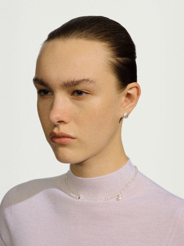 Silver wind erosion earrings