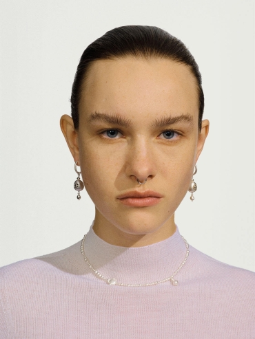 Silver constant earrings