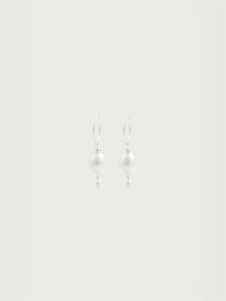 Silver constant earrings