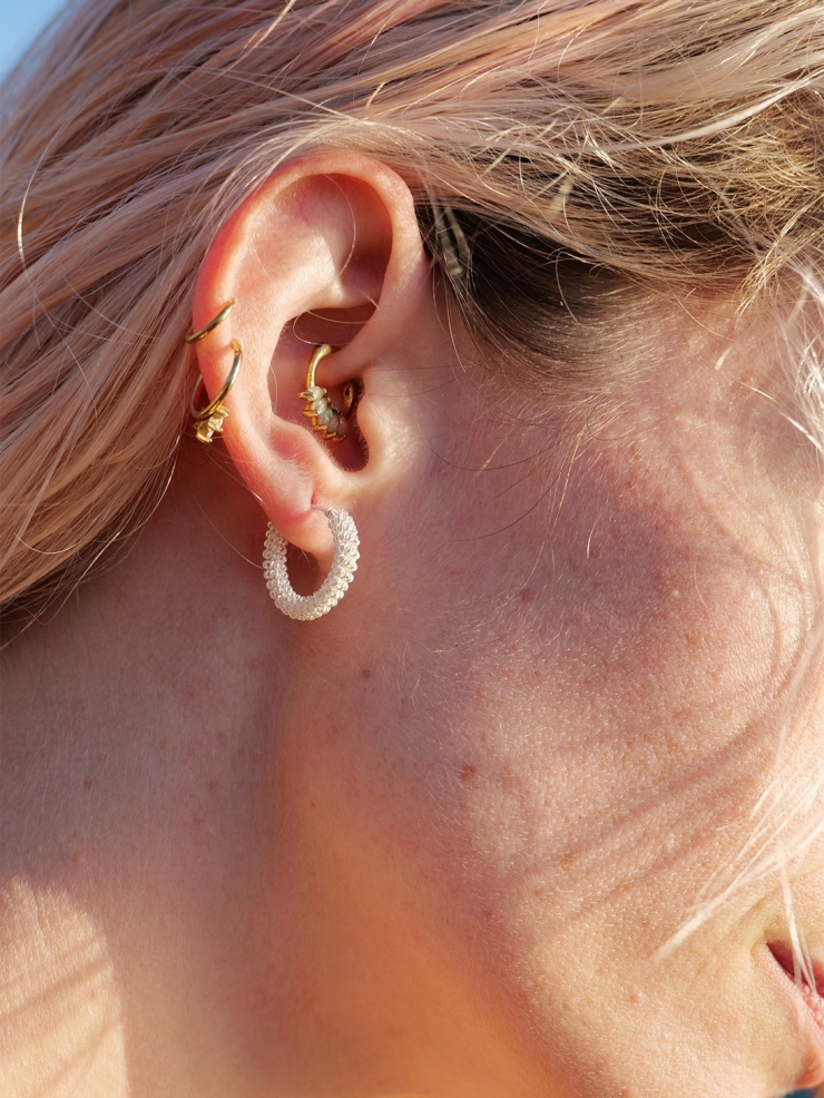 HENG-weaving silver earrings