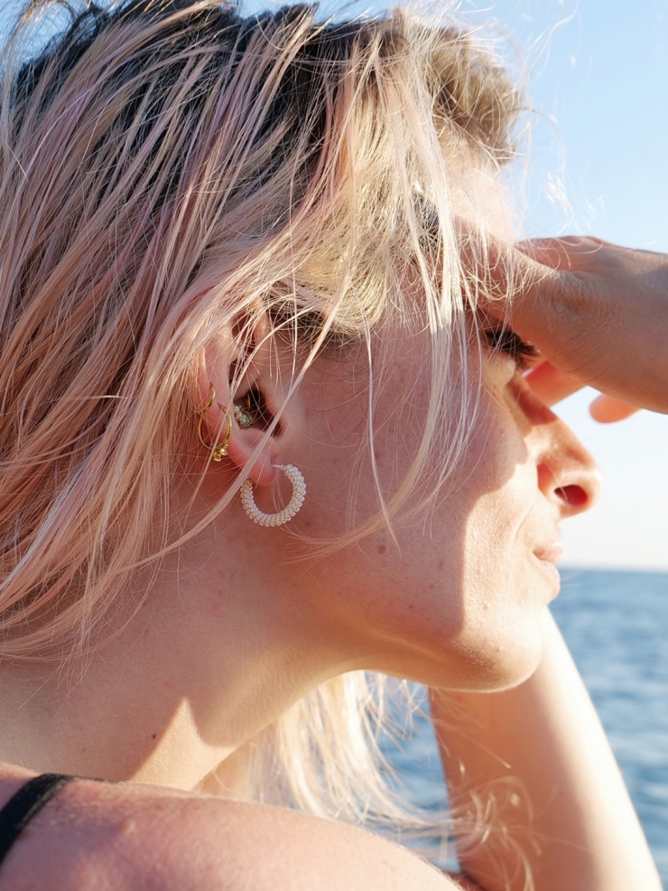 HENG-weaving silver earrings