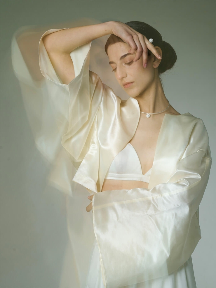 White coneflower silver ring