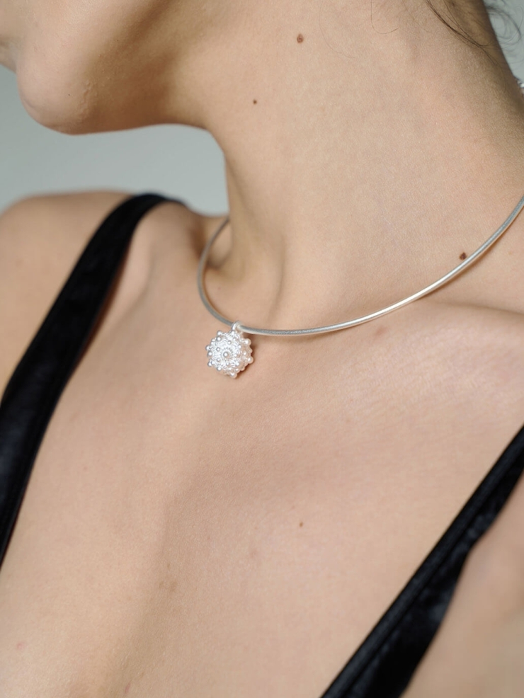 White coneflower silver collar