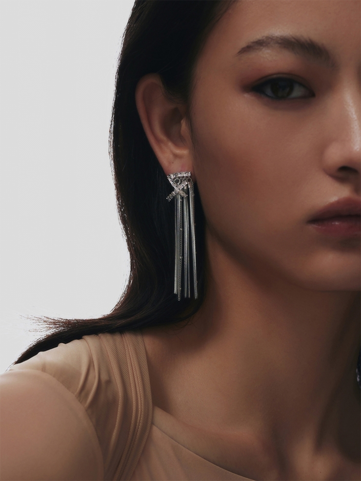 ATELIER SÓ Karat with Clamee Chain Earrings
