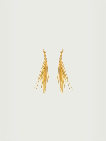 Gold MINI pine needles earrings