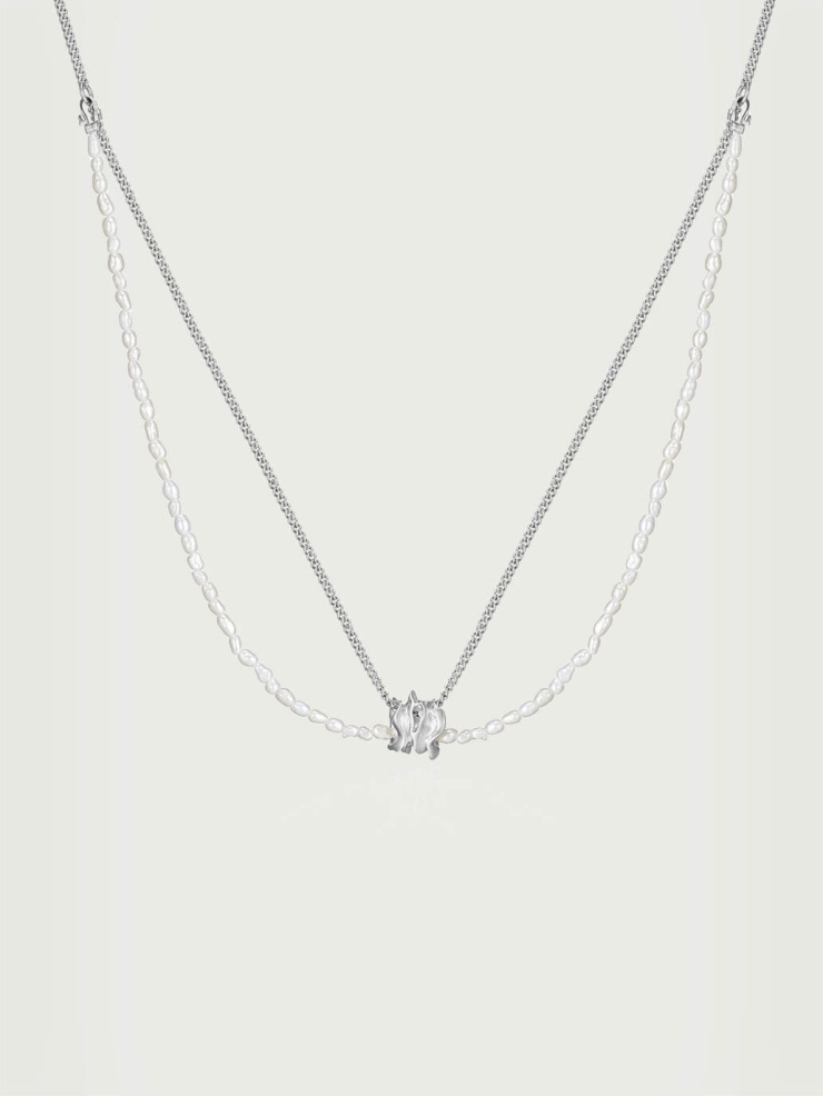 Silver Skirt Necklace