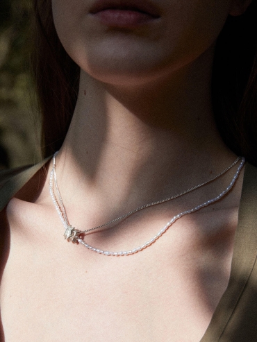 Silver Skirt Necklace