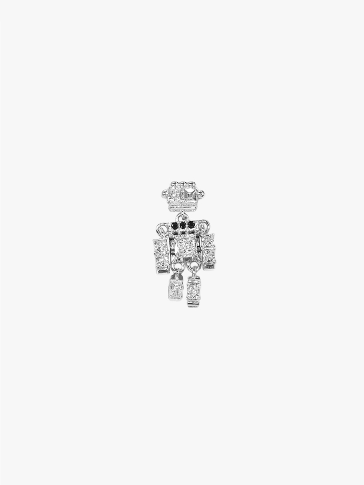 ATELIER SÓ Karat Black Robot Earring (Single)