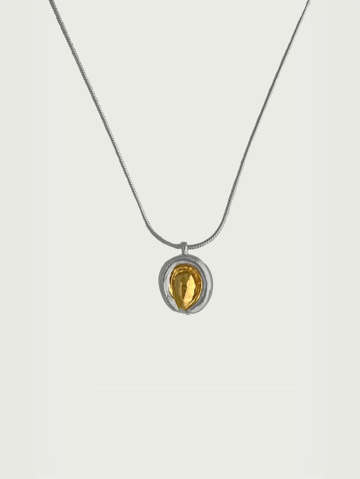 Gold and Silver Wrap Pendant