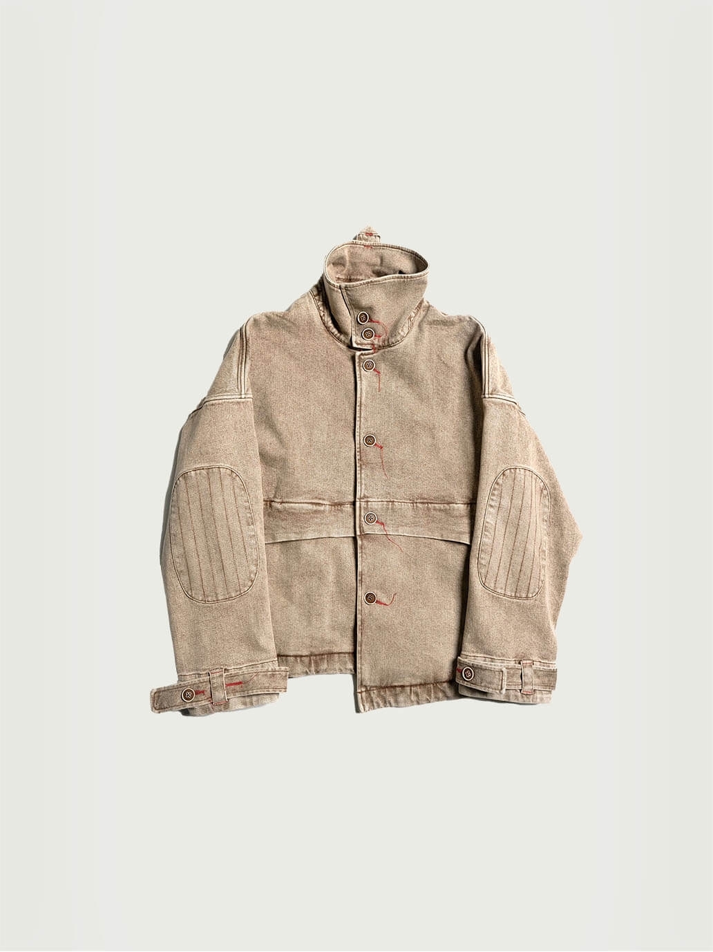 Brown cowboy jacket with a tailored silhouette