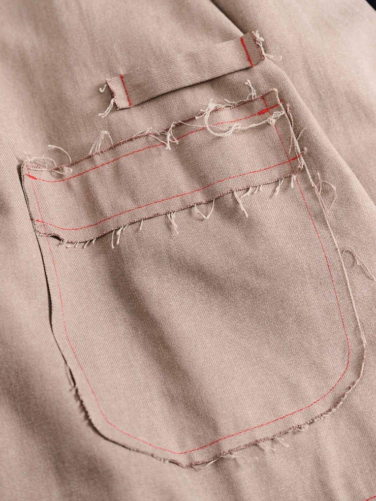 Brown fringed tailored suit