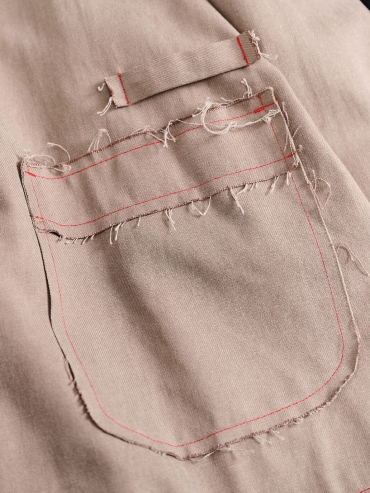 Brown fringed tailored suit