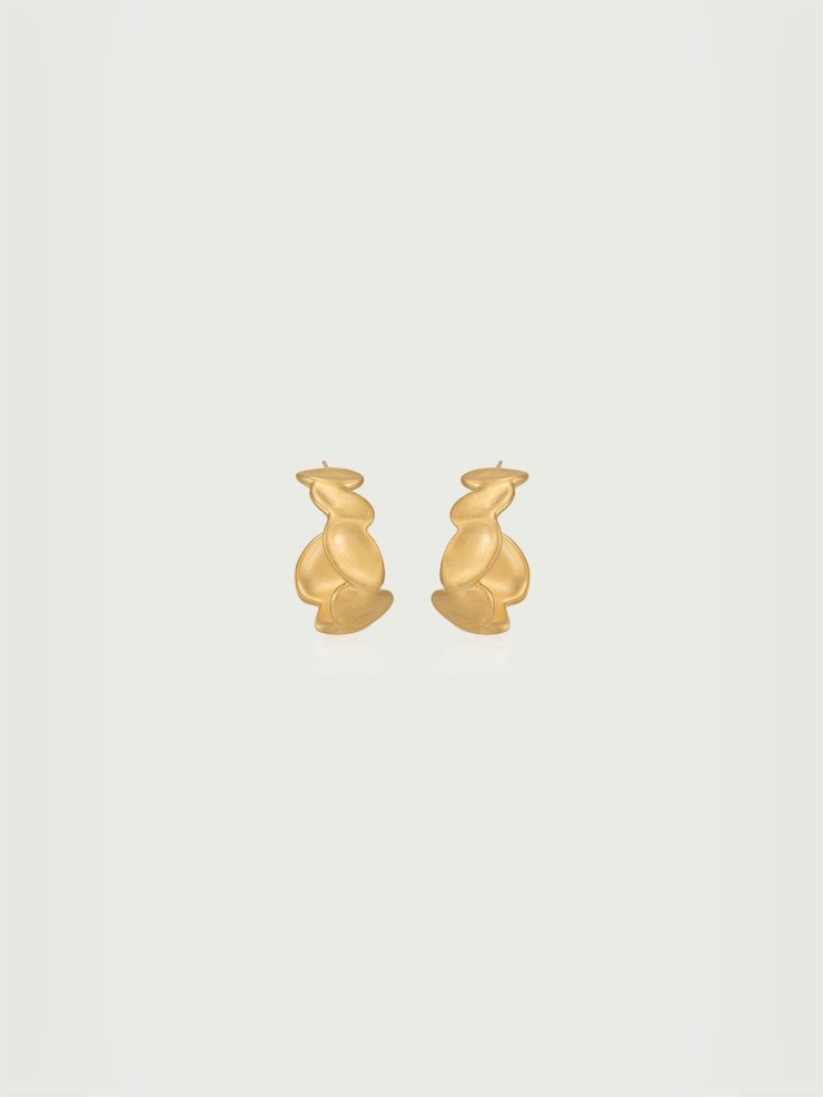 Gold Large Hallmarked Earrings