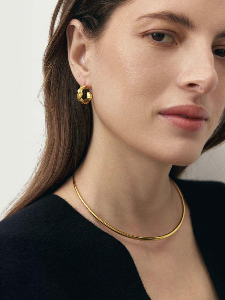 Gold Small Hallmarked Earrings