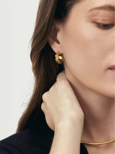 Gold Small Hallmarked Earrings