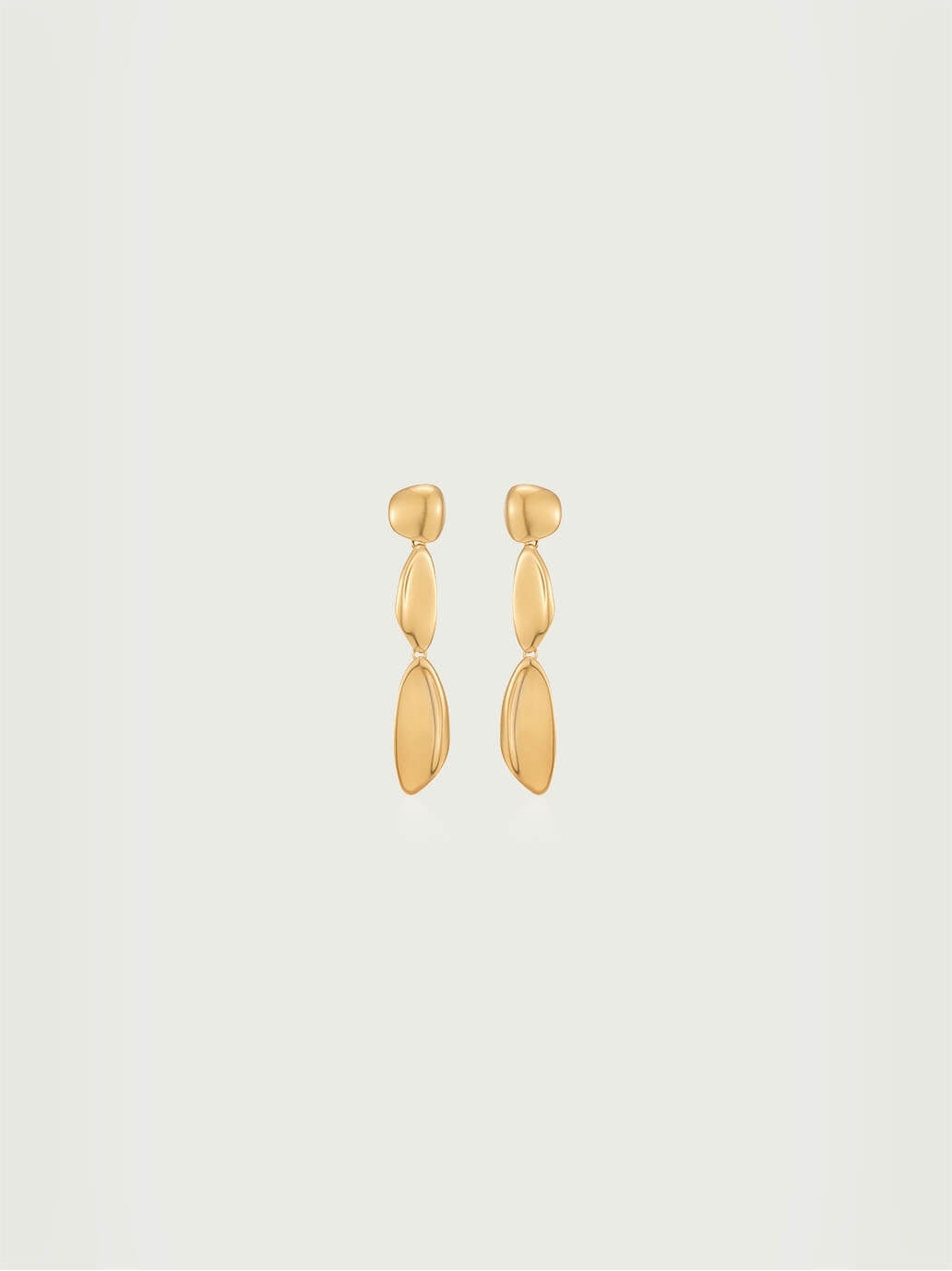 Gold Tone Hallmarked Long Earrings